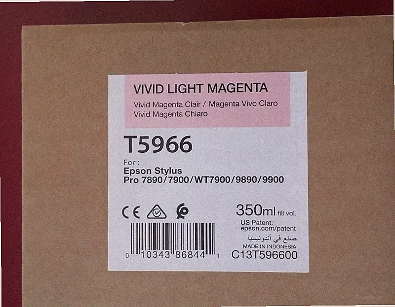 11-2021 Genuine EPSON T5966 Vivid Light Magenta Ink 350ml 7890/7900/9890/9900