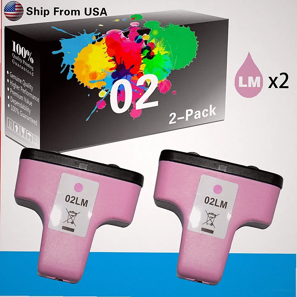 2-Pack Light Magenta Ink Cartridge 02 for 3210 Laser Printer