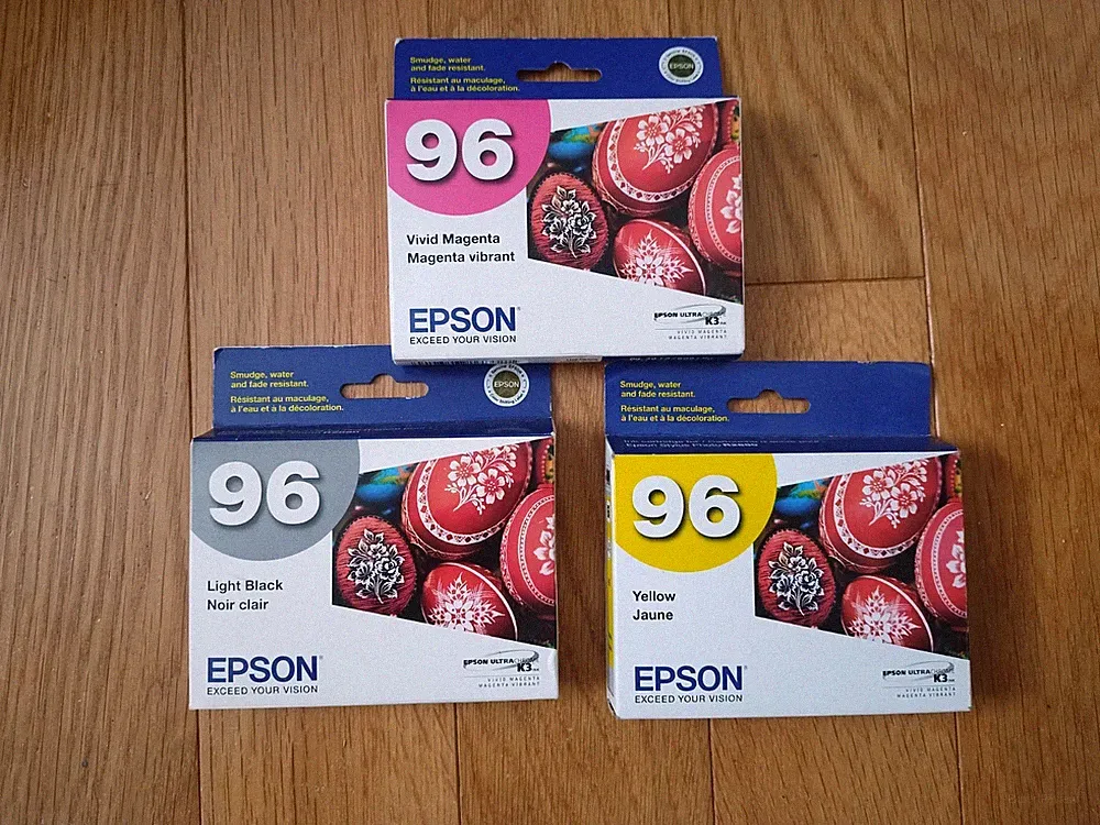 2012-19 GENUINE LOT EPSON #96 INK Yellow Light Black Magenta Stylus Photo R2880