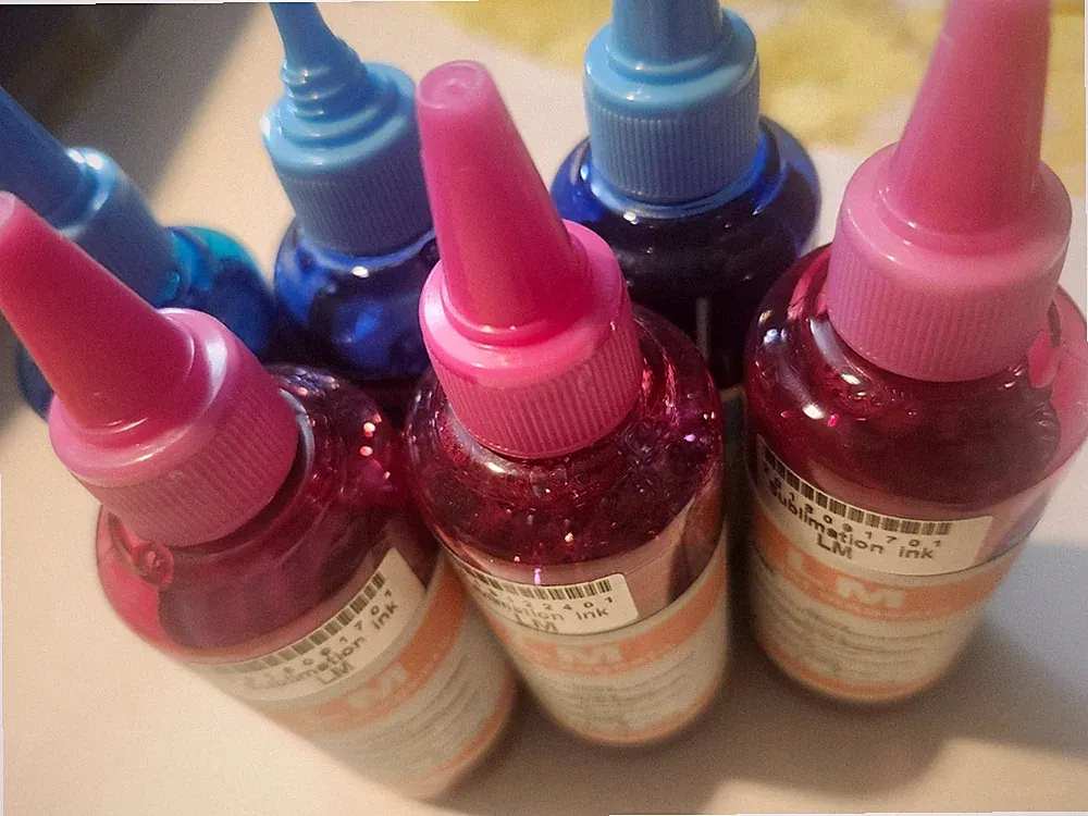 6 bottles sublimation ink LIGHT CYAN LIGHT MAGENTA for all Sublimation printers