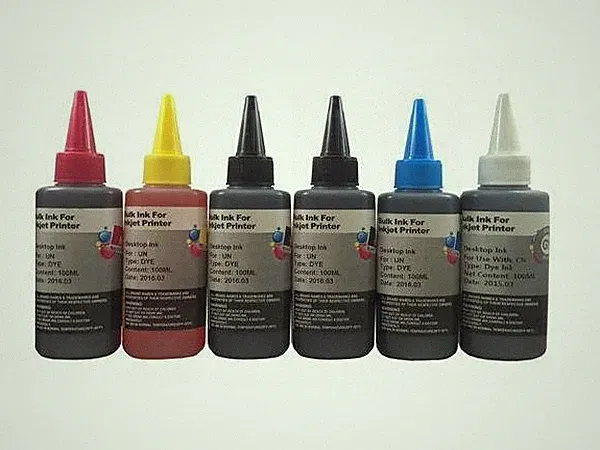 6 Bulk refill ink for Epson inkjet printer 6 colors 6x100ml BK/PhB/C/M/Y/Grey