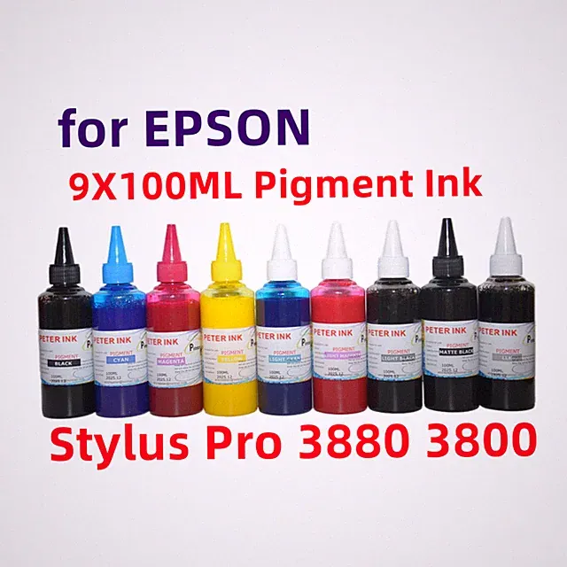 9X100ML Premium Pigment refill ink for Stylus Pro 3880 3800 Printer *