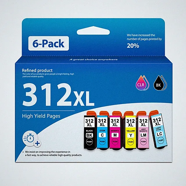 FADSOON® 312XL Ink Combo 6-Pack for Epson Expression XP-8500 XP-8600 XP-15000