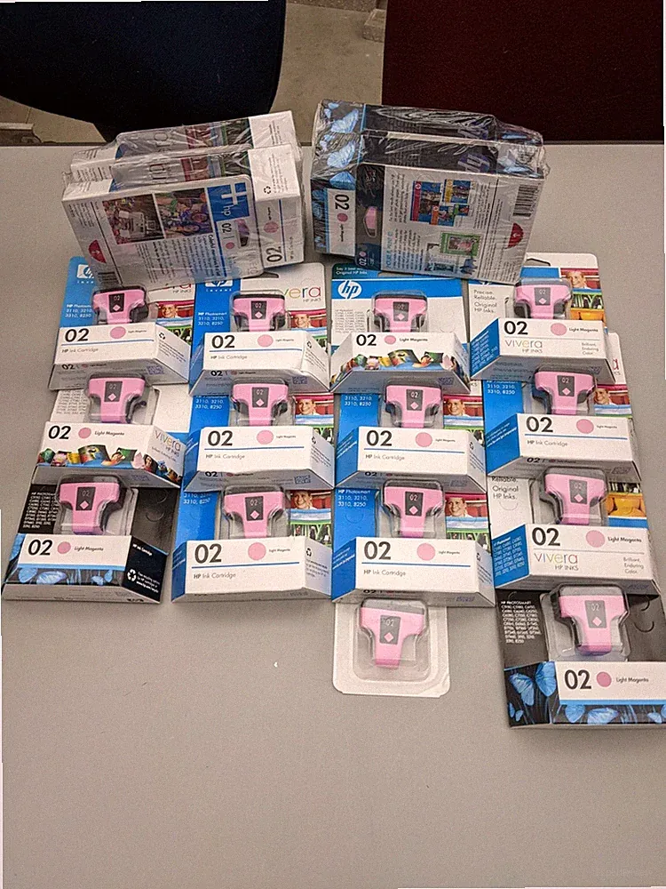 Genuine HP 02 Light Magenta Color Original Ink Printer Cartridge Sealed !Charity